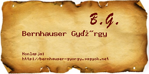 Bernhauser György névjegykártya