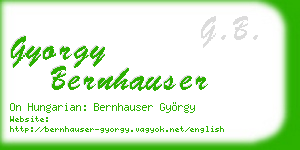 gyorgy bernhauser business card