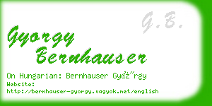 gyorgy bernhauser business card